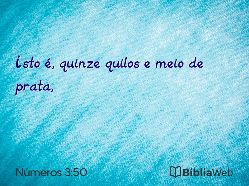 Números 3:50 em imagem para compartilhar