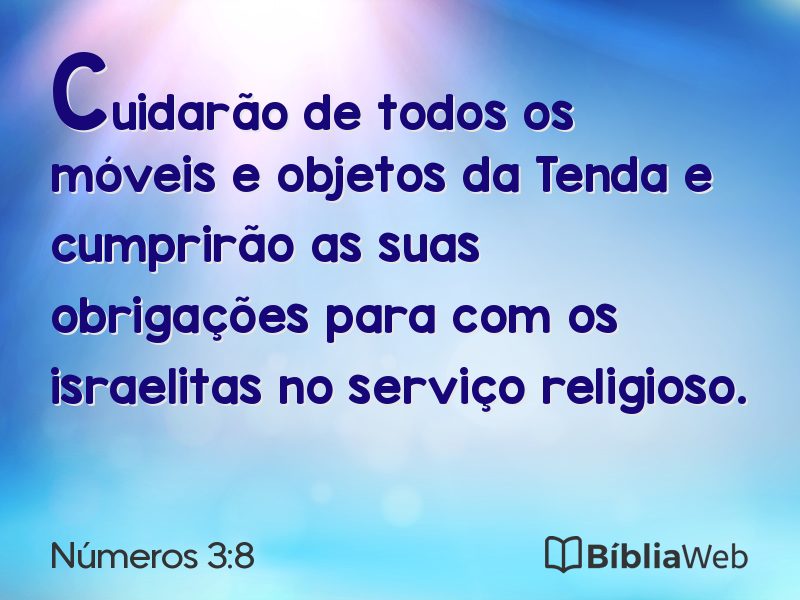 Números 3:8 em imagem para compartilhar