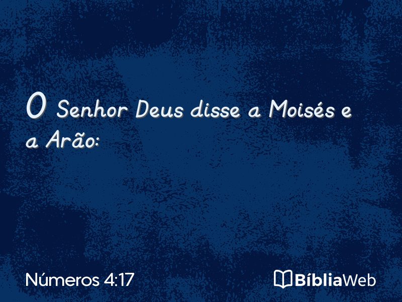 Números 4:17 em imagem para compartilhar