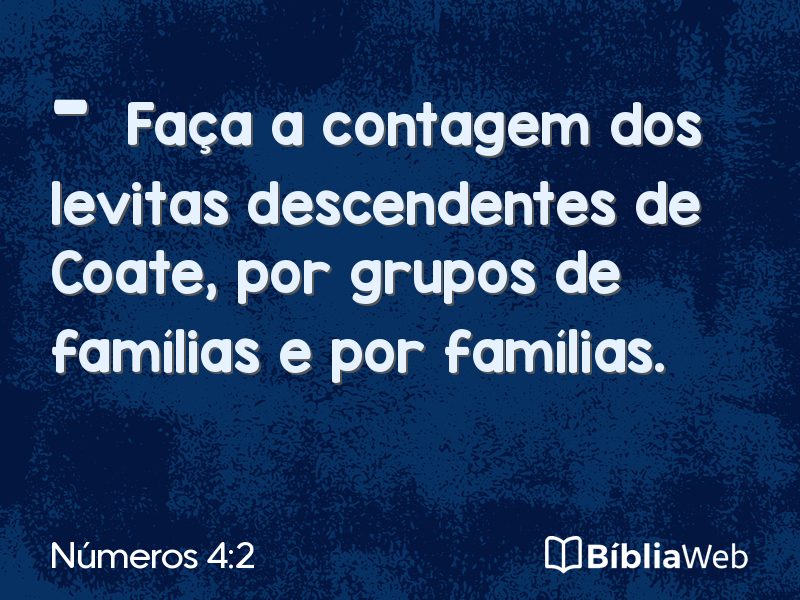 Números 4:2 em imagem para compartilhar