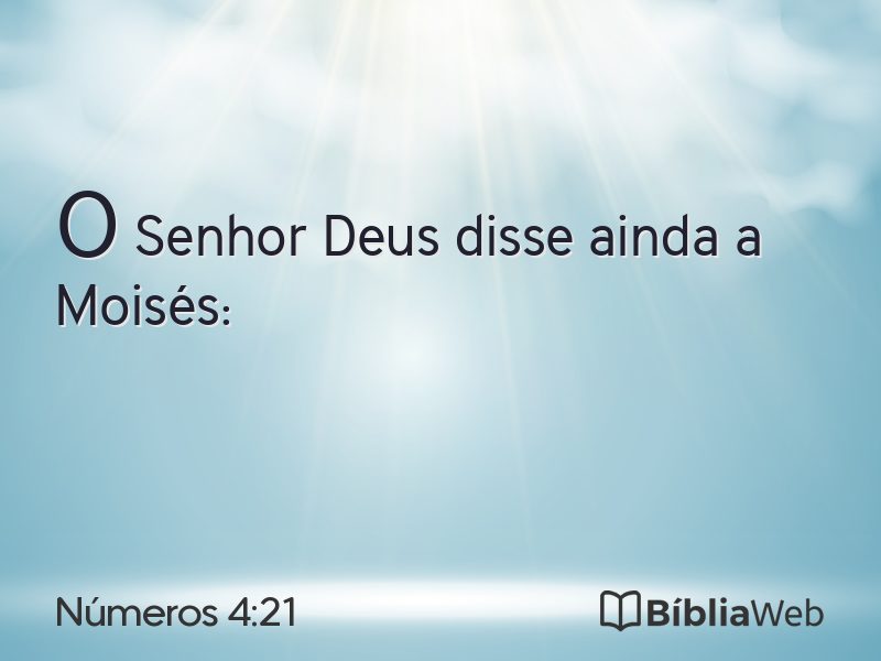 Números 4:21 em imagem para compartilhar