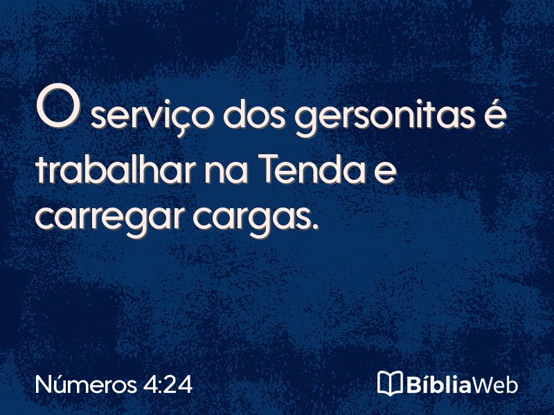 Números 4:24 em imagem para compartilhar