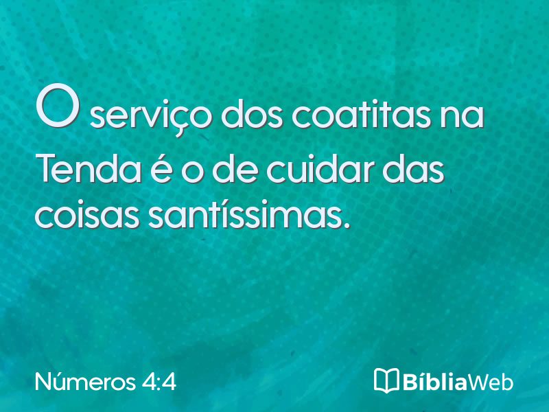 Números 4:4 em imagem para compartilhar