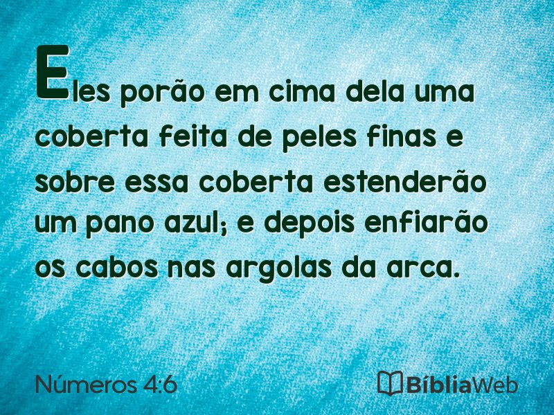 Números 4:6 em imagem para compartilhar