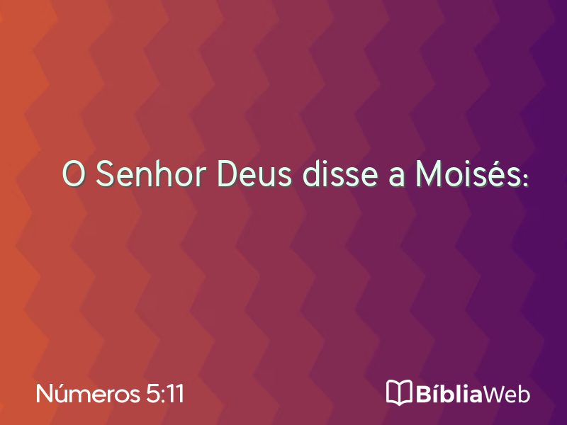 Números 5:11 em imagem para compartilhar