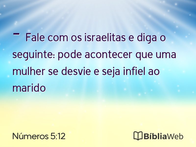 Números 5:12 em imagem para compartilhar