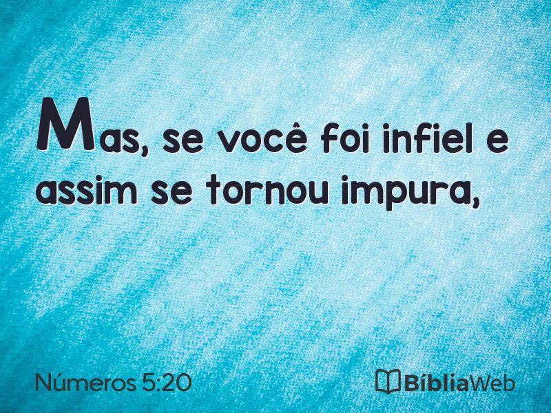 Números 5:20 em imagem para compartilhar