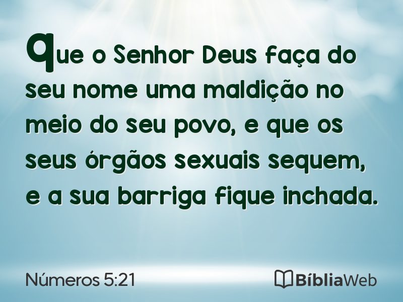 Números 5:21 em imagem para compartilhar