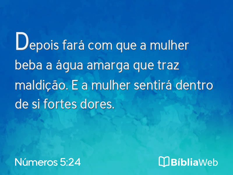 Números 5:24 em imagem para compartilhar