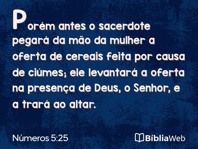 Números 5:25 em imagem para compartilhar