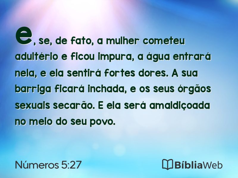 Números 5:27 em imagem para compartilhar