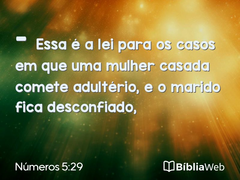 Números 5:29 em imagem para compartilhar