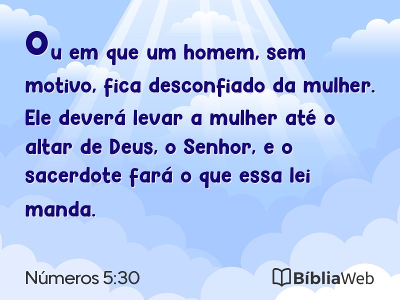 Números 5:30 em imagem para compartilhar