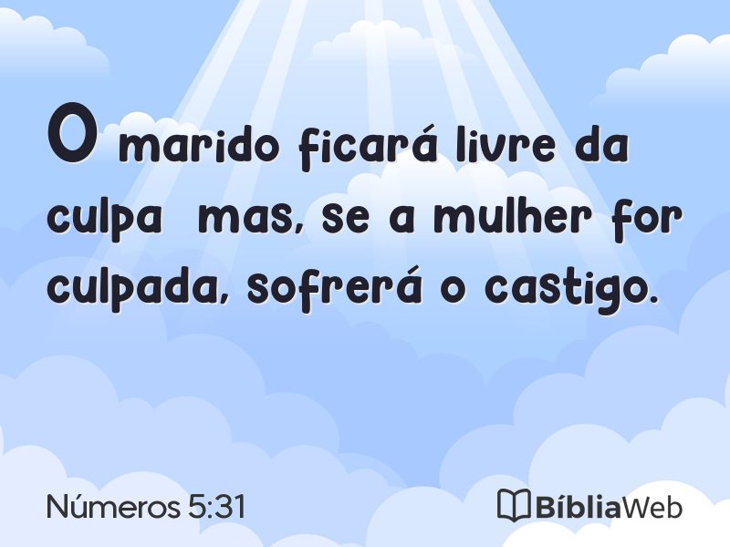 Números 5:31 em imagem para compartilhar