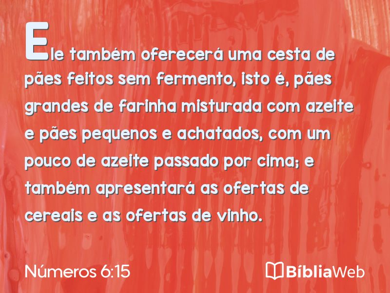 Números 6:15 em imagem para compartilhar