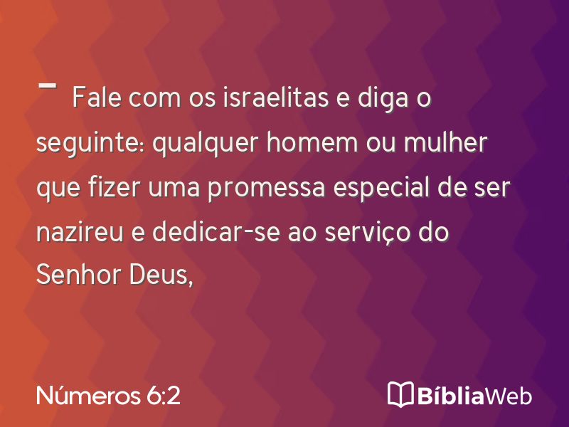 Números 6:2 em imagem para compartilhar