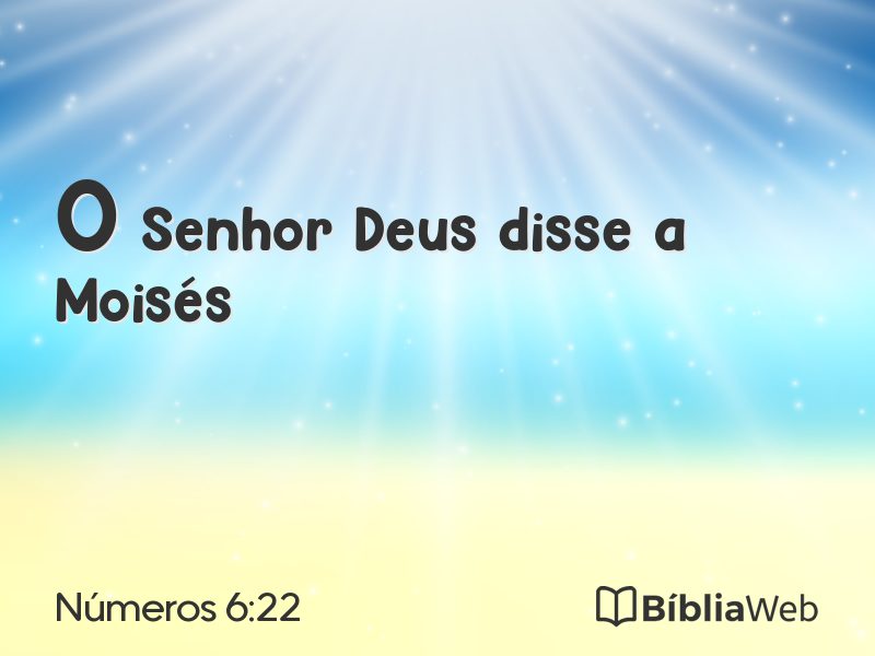 Números 6:22 em imagem para compartilhar