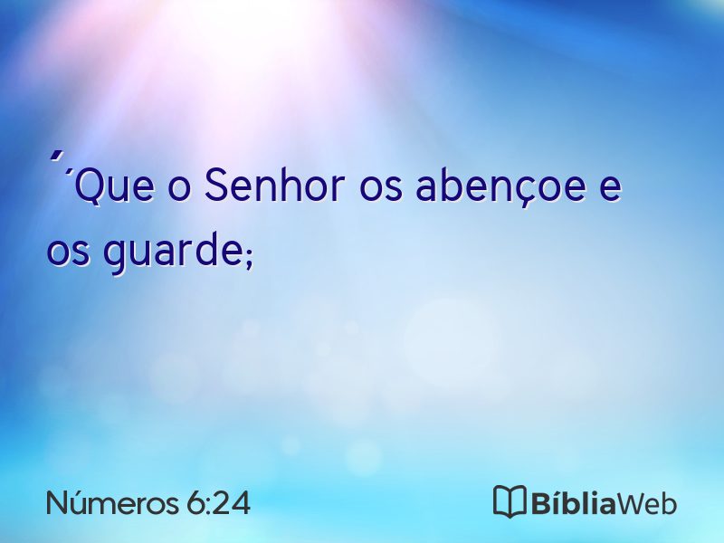 Números 6:24 em imagem para compartilhar