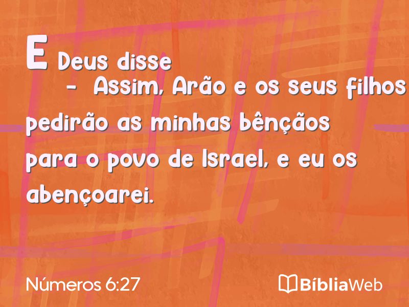 Números 6:27 em imagem para compartilhar