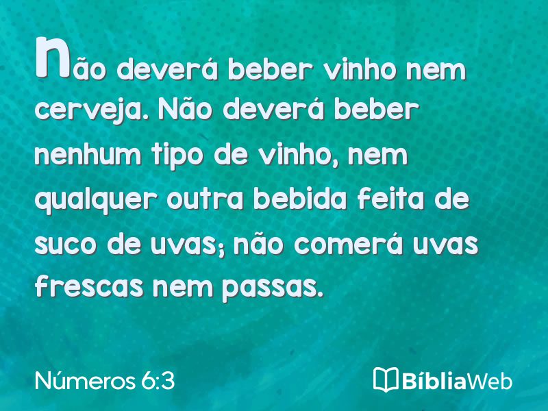 Números 6:3 em imagem para compartilhar