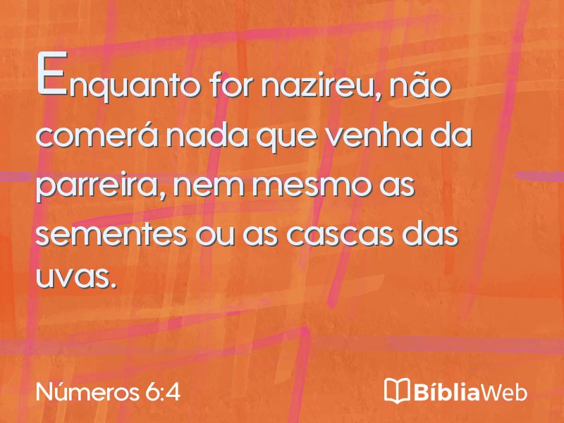 Números 6:4 em imagem para compartilhar