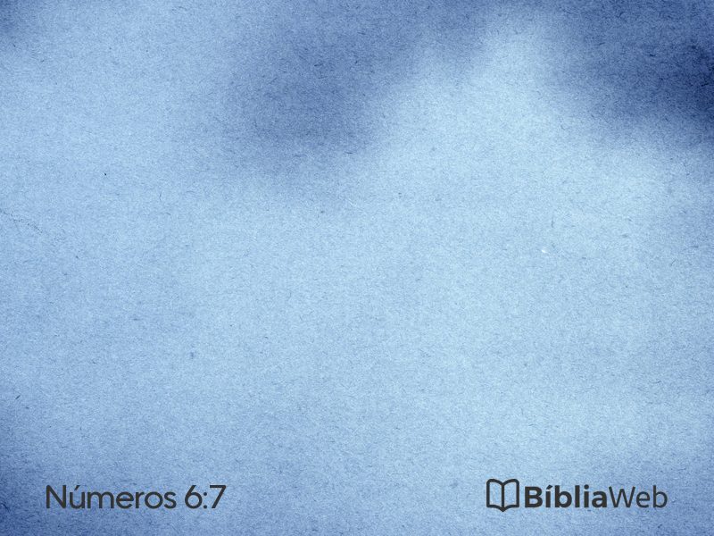 Números 6:7 em imagem para compartilhar