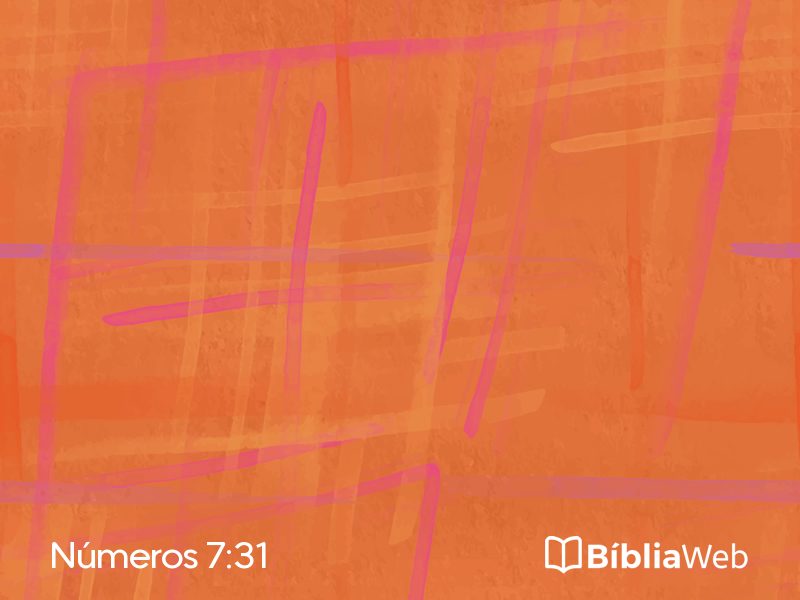 Números 7:31 em imagem para compartilhar