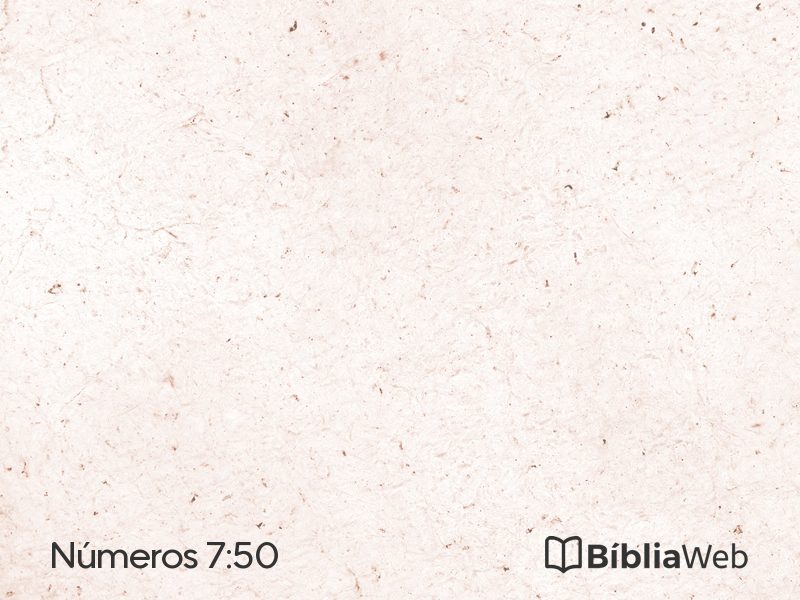 Números 7:50 em imagem para compartilhar