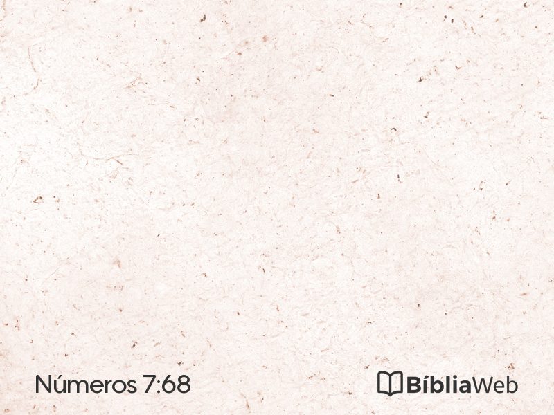 Números 7:68 em imagem para compartilhar