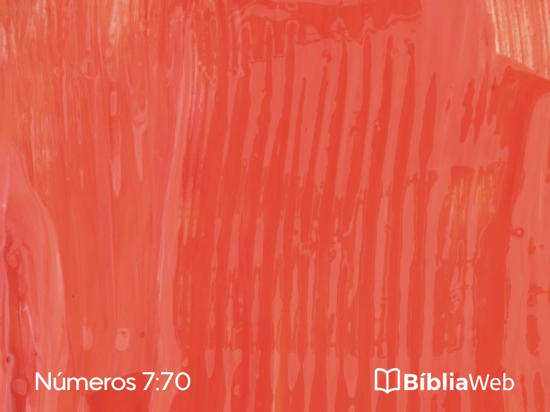 Números 7:70 em imagem para compartilhar