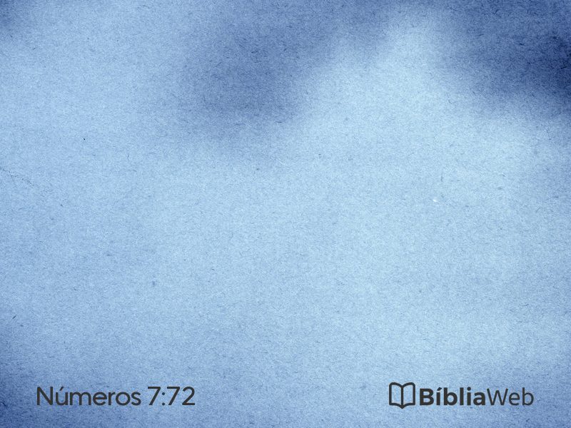 Números 7:72 em imagem para compartilhar