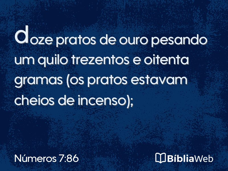 Números 7:86 em imagem para compartilhar