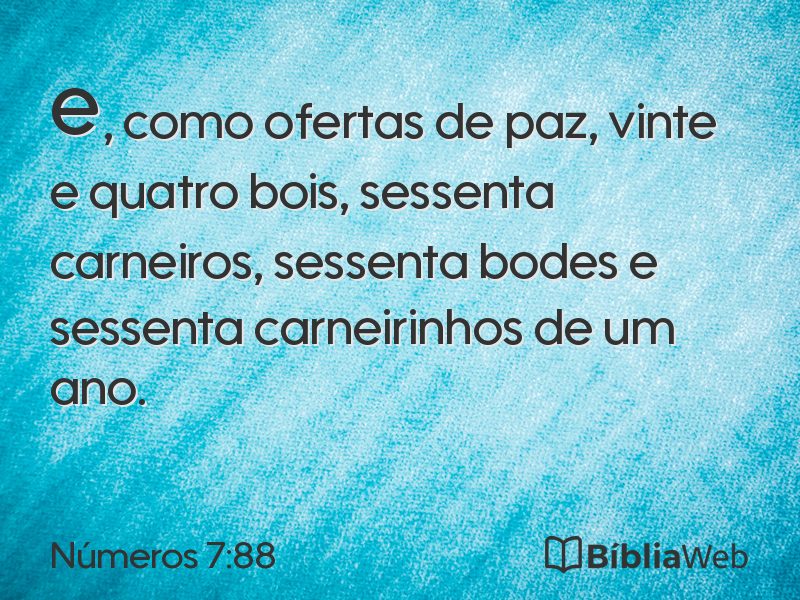 Números 7:88 em imagem para compartilhar