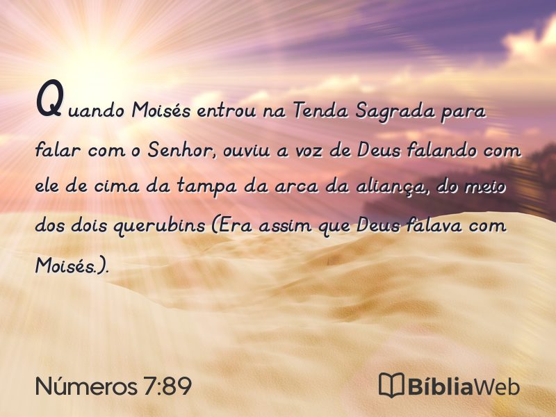 Números 7:89 em imagem para compartilhar