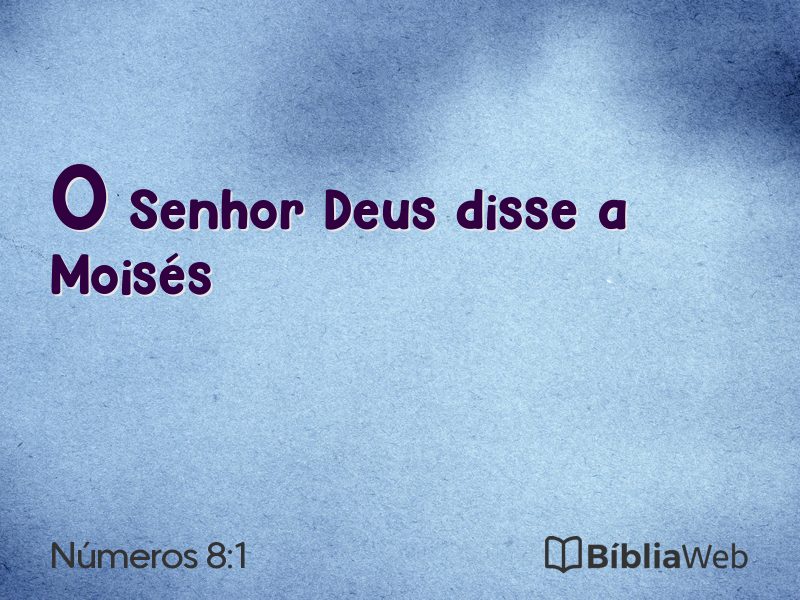 Números 8:1 em imagem para compartilhar
