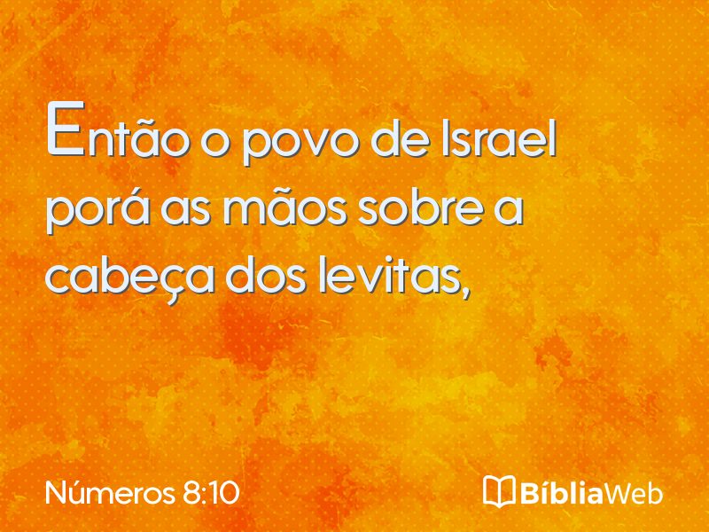 Números 8:10 em imagem para compartilhar