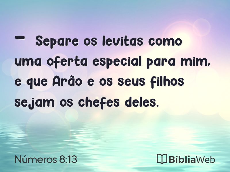 Números 8:13 em imagem para compartilhar