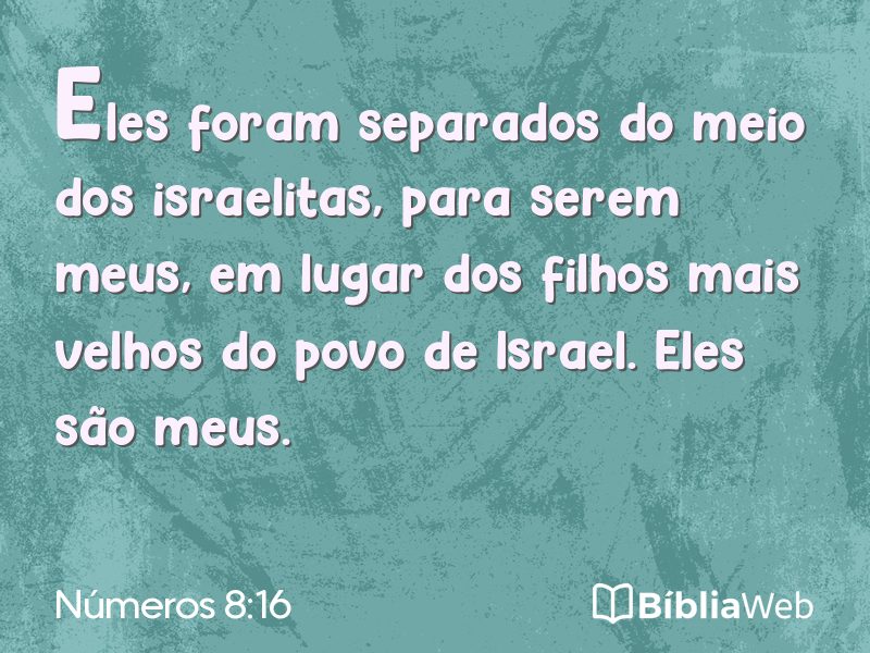 Números 8:16 em imagem para compartilhar