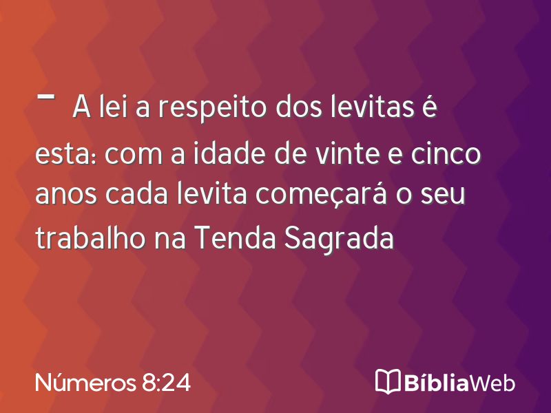 Números 8:24 em imagem para compartilhar