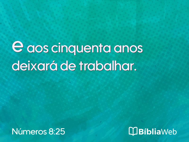 Números 8:25 em imagem para compartilhar