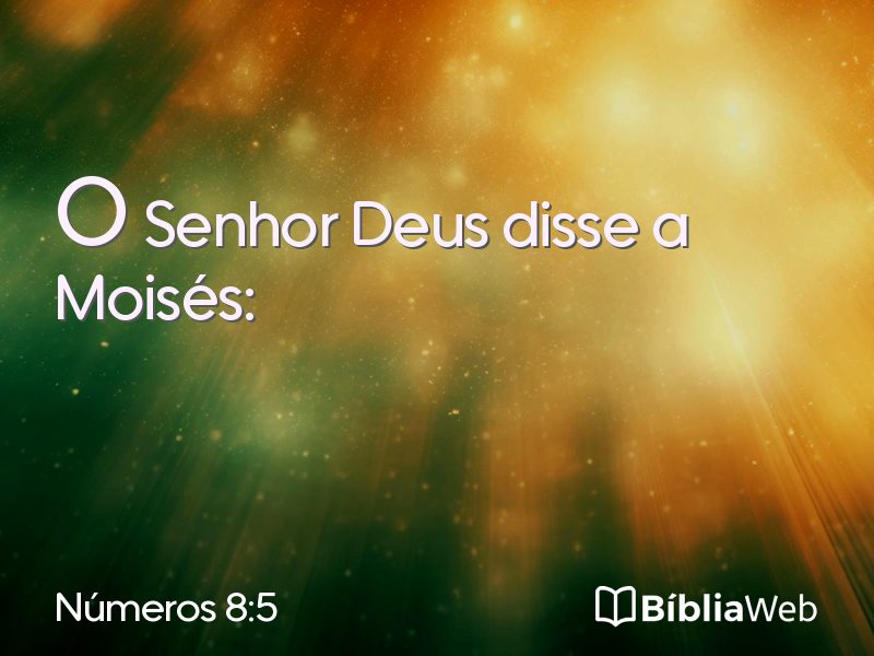 Números 8:5 em imagem para compartilhar