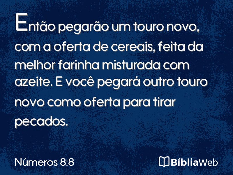 Números 8:8 em imagem para compartilhar
