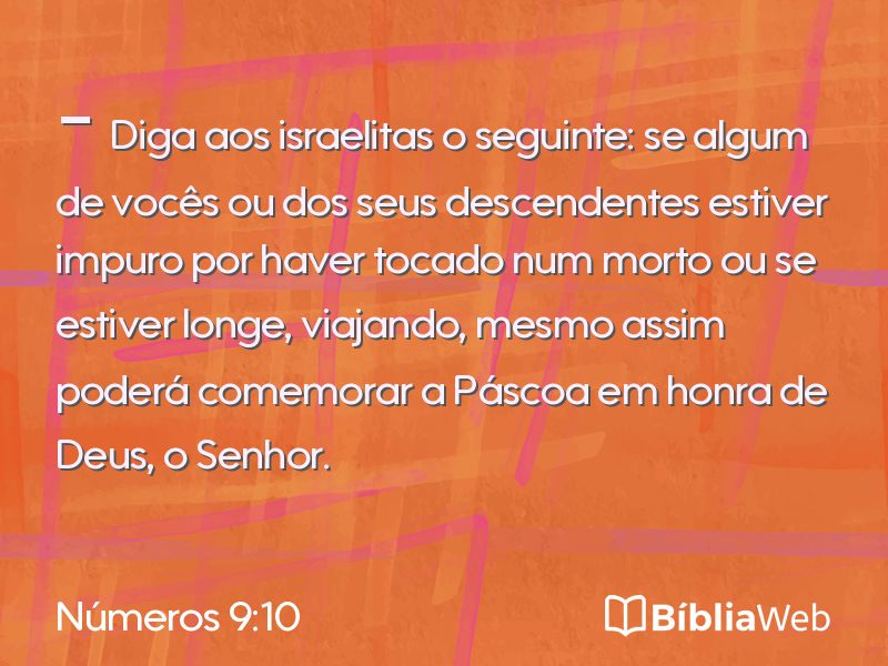 Números 9:10 em imagem para compartilhar
