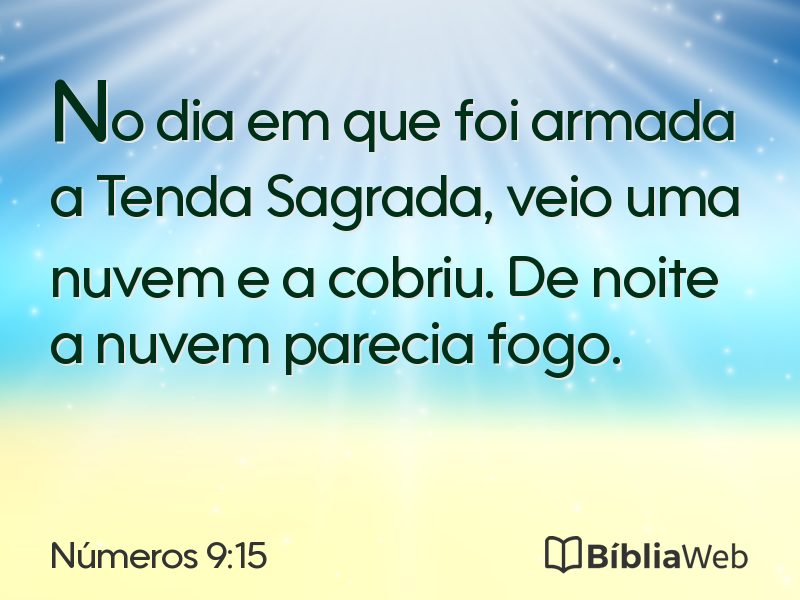 Números 9:15 em imagem para compartilhar