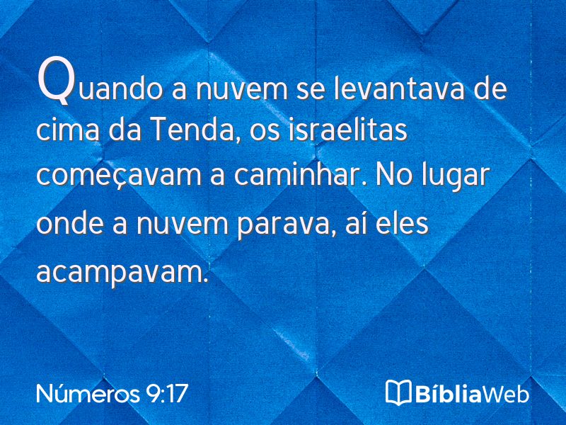 Números 9:17 em imagem para compartilhar