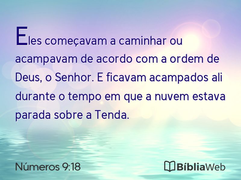 Números 9:18 em imagem para compartilhar