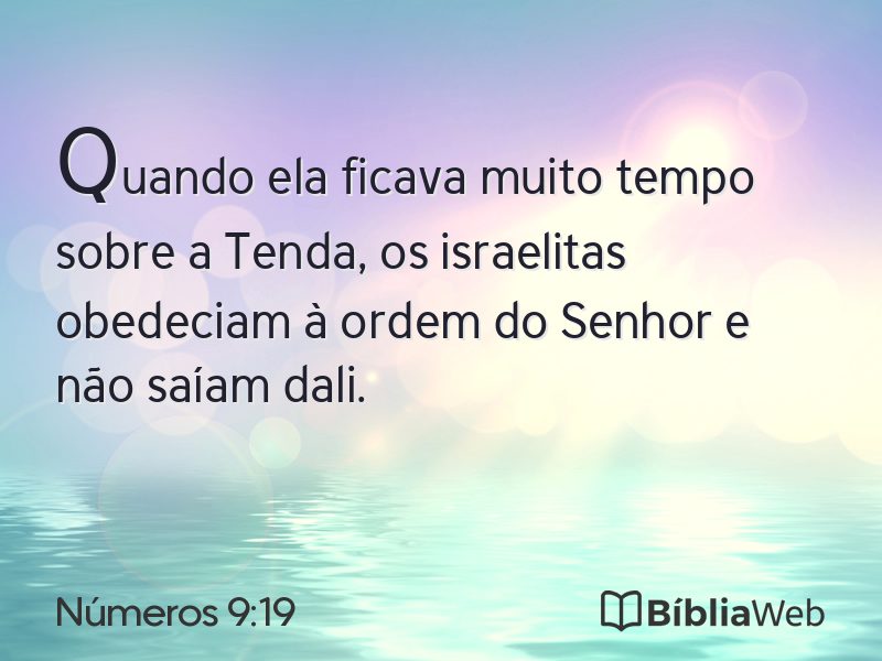 Números 9:19 em imagem para compartilhar