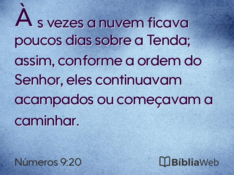 Números 9:20 em imagem para compartilhar