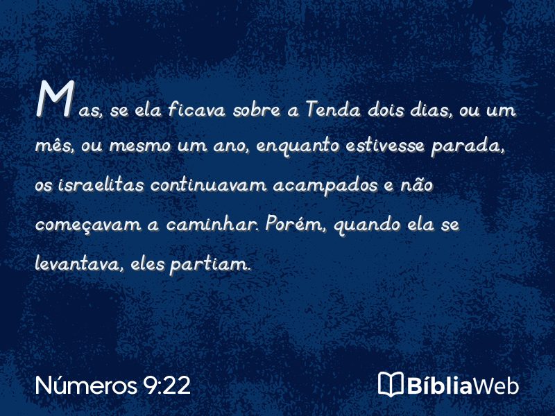 Números 9:22 em imagem para compartilhar