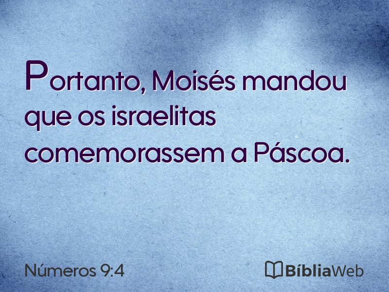 Números 9:4 em imagem para compartilhar